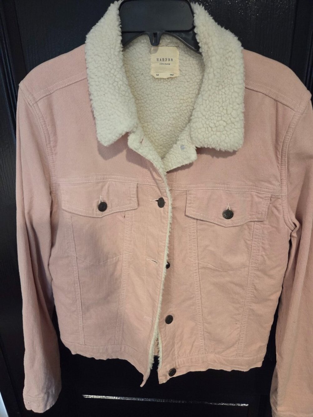 Harper Heritage Corduroy Pink Fleece Lined Size M